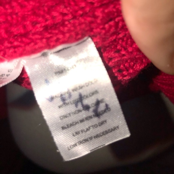 Calvin Klein red cable knit turtleneck sweater - Picture 6 of 6